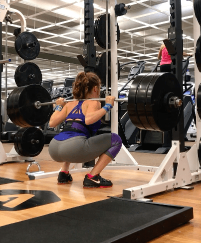 Women squat heavy