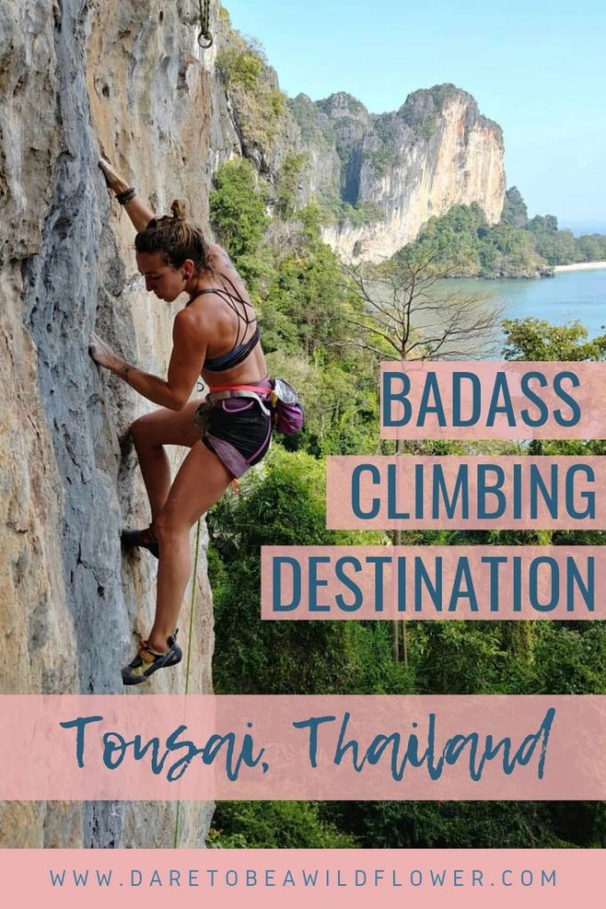 Rock climbing in tonsai bay thailand