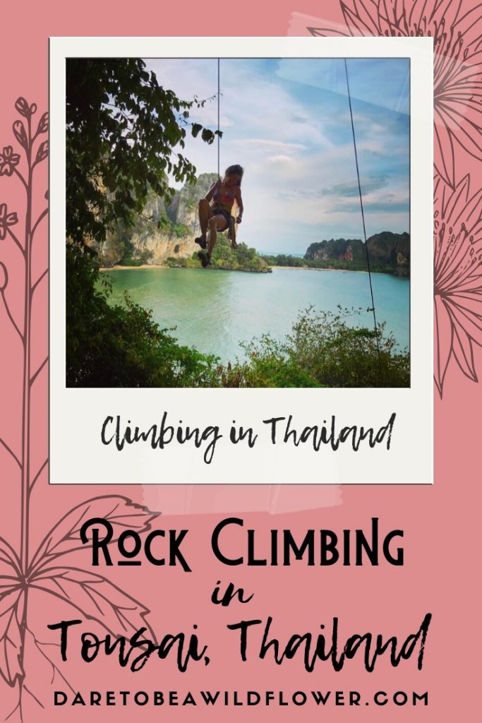 rock climbing in tonsai, thailand