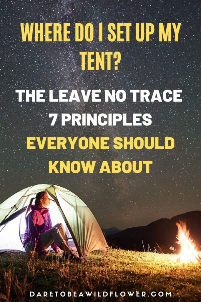 Where do I set up my tent? The Leave No Trace 7 Principles Everyone Should Know About.