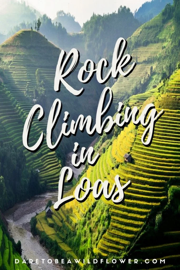 Rock climbing in laos