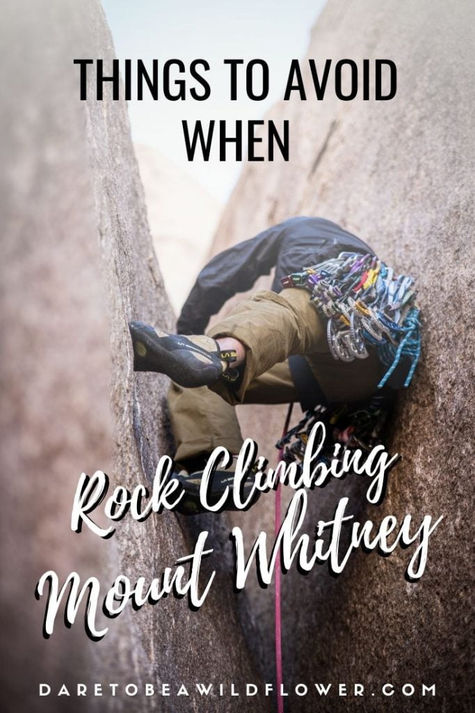 rock climbing Mount Whitney East Butress