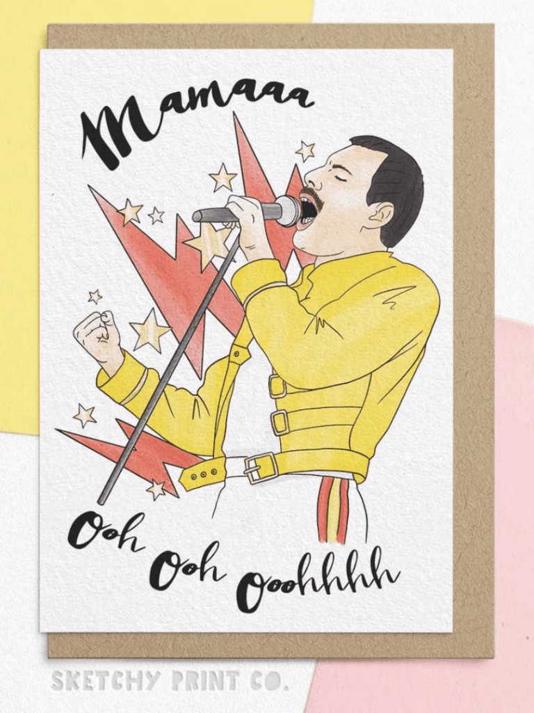 Eco friendly gift ideas for mother's day | queen mother's day card freddie mercury singing