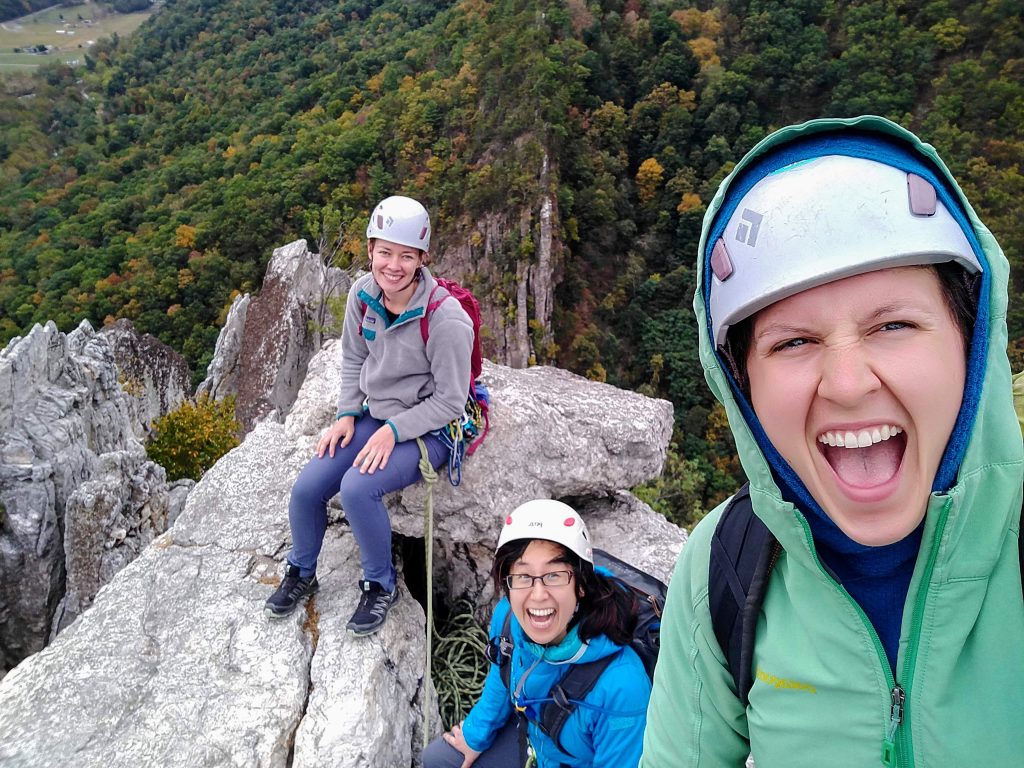 outdoor rock climbing for beginners | women