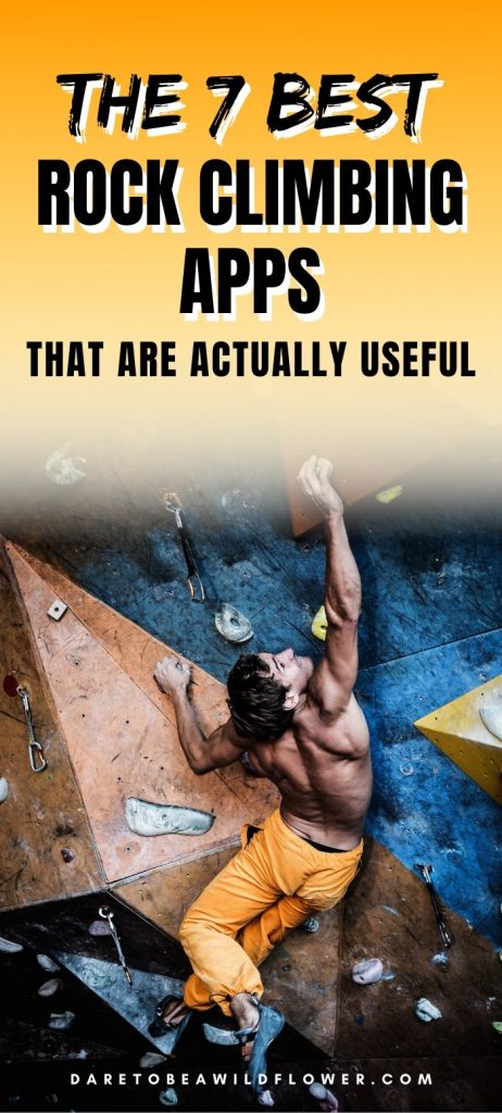 The 7 best rock climbing apps that are actually useful | man rock climbing in a gym