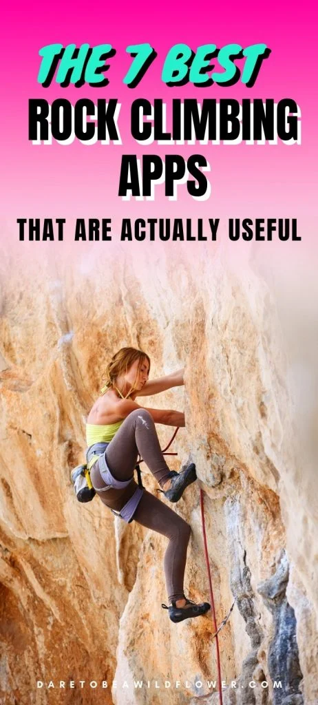 The 7 best rock climbing apps that are actually useful | young woman rock climbing outdoors