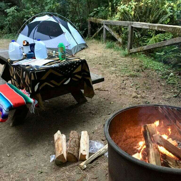 Building a campfire is an essential camping experience.